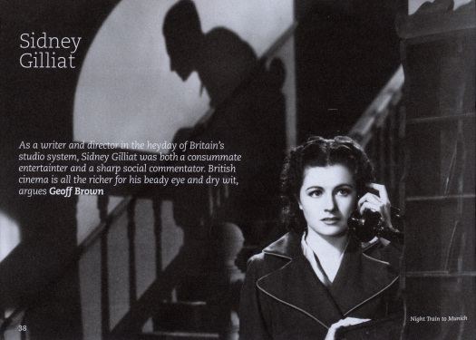 Sidney Gilliat season at the British Film Institute, London, 2008 Margaret Lockwood as Anna Bomasch in Night Train to Munich (1940) in the BFI’s promotional booklet for its 2008 Sidney Gilliat season. Page reads: ‘As a writer and director in the heyday of Britain’s studio system Sidney Gilliat was both a consummate entertainer and a sharp social commentator. British cinema is all the richer for his beady eye and dry wit argues Geoff Brown.’