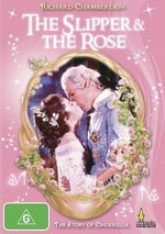 Gemma Craven (as Cinderella) and Richard Chamberlain (as Prince Edward) in an Australian DVD cover of The Slipper and the Rose (1976) (1)