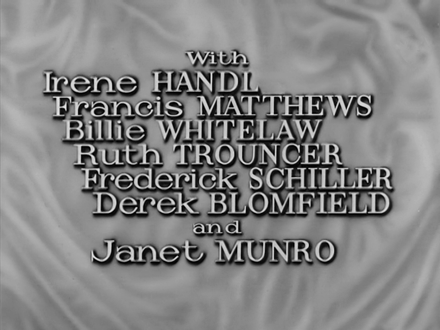 Main title from Small Hotel (1957) (5). Irene Handl, Francis Matthews, Billie Whitelaw, Ruth Trouncer, Frederick Schiller, Derek Blomfield