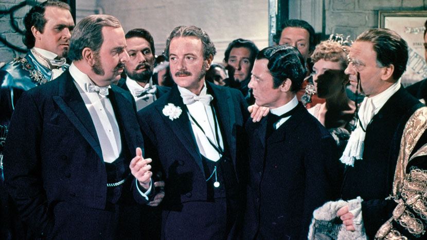 Photograph from The Story of Gilbert and Sullivan (1953) (1) featuring Robert Morley and Maurice Evans