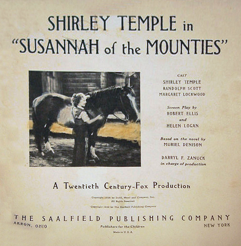Record sleeve from Susannah of the Mounties (1939) (1)