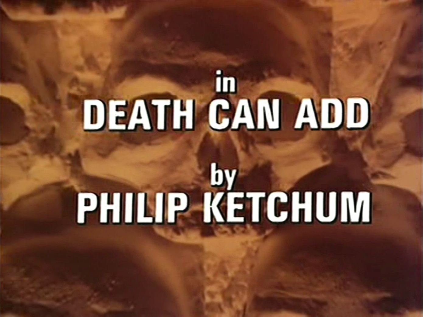 Main title from the 1982 episode of Tales of the Unexpected (1979-88), Death Can Add (1982) opening credits (5). By Philip Ketchum