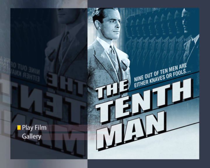 Menu card from The Tenth Man DVD, released by Network on The British Film label