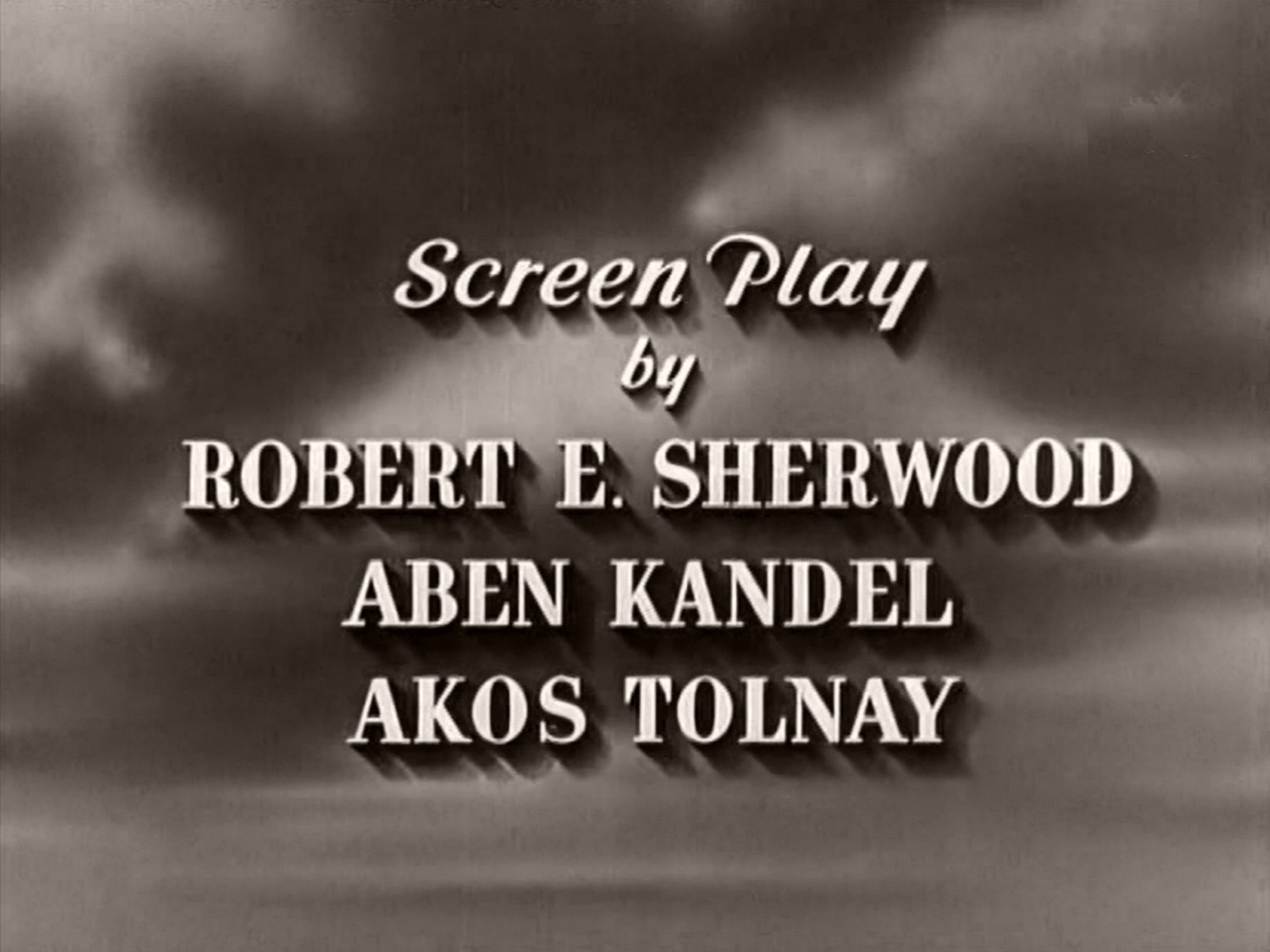 Main title from Thunder in the City (1937) (4).  Screen play by Robert E Sherwood Aben Kandel, Akos Tolnay
