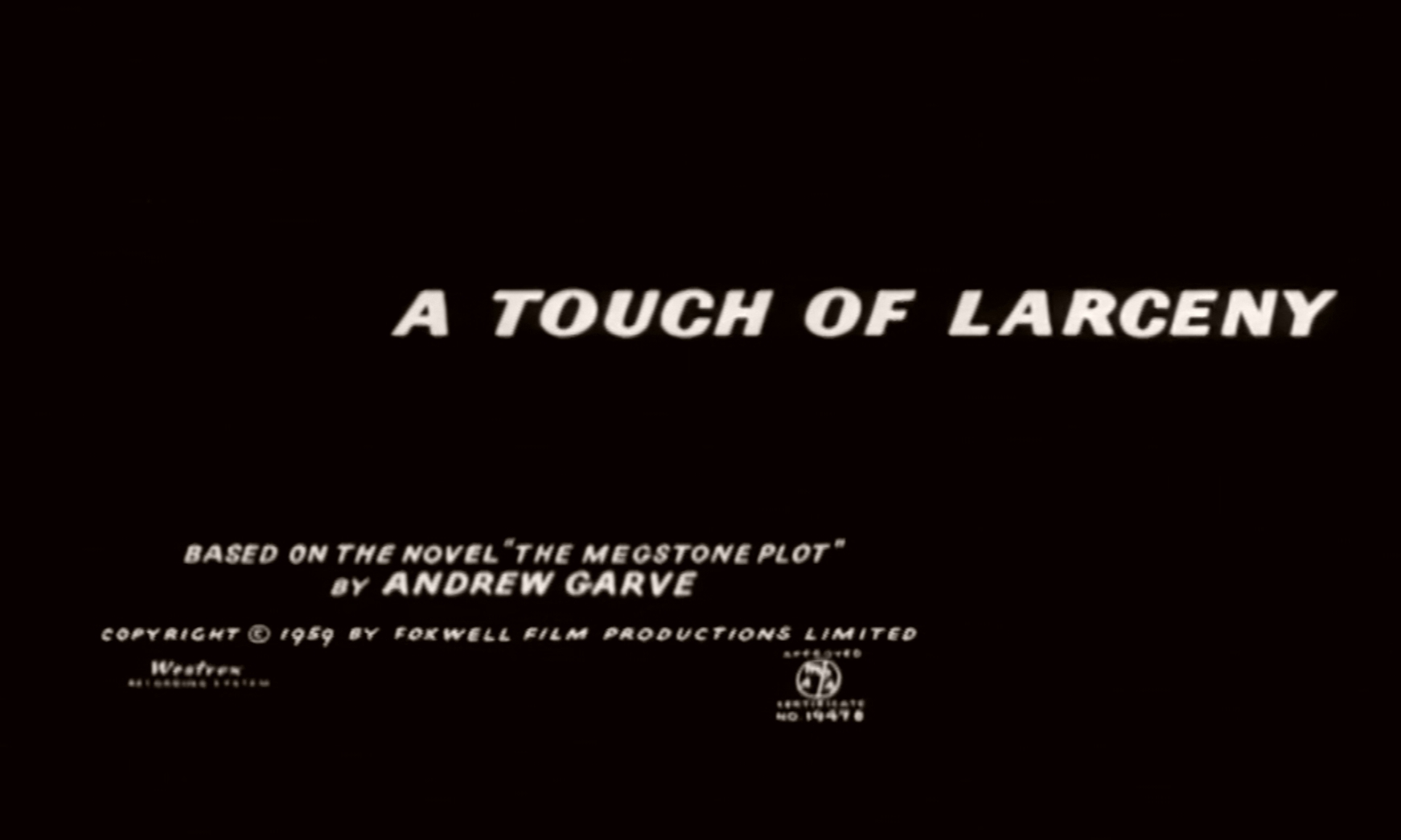 Opening credits from A Touch of Larceny (1960) (4)