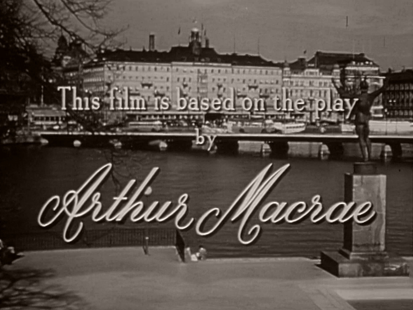 Main title from Traveller’s Joy (1950) (7). This film is based on the play by Arthur Macrae