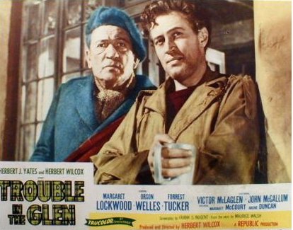Lobby card from Trouble in the Glen (1954) (1)