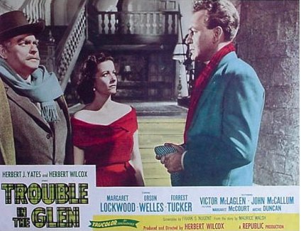 Lobby card from Trouble in the Glen (1954) (7)