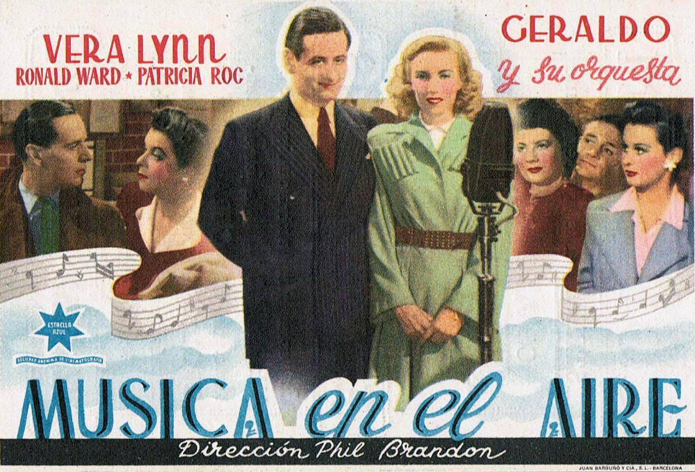 Geraldo (as Gerry) and Vera Lynn (as Peggy Brown) in a Spanish poster for We’ll Meet Again (1943) (2)