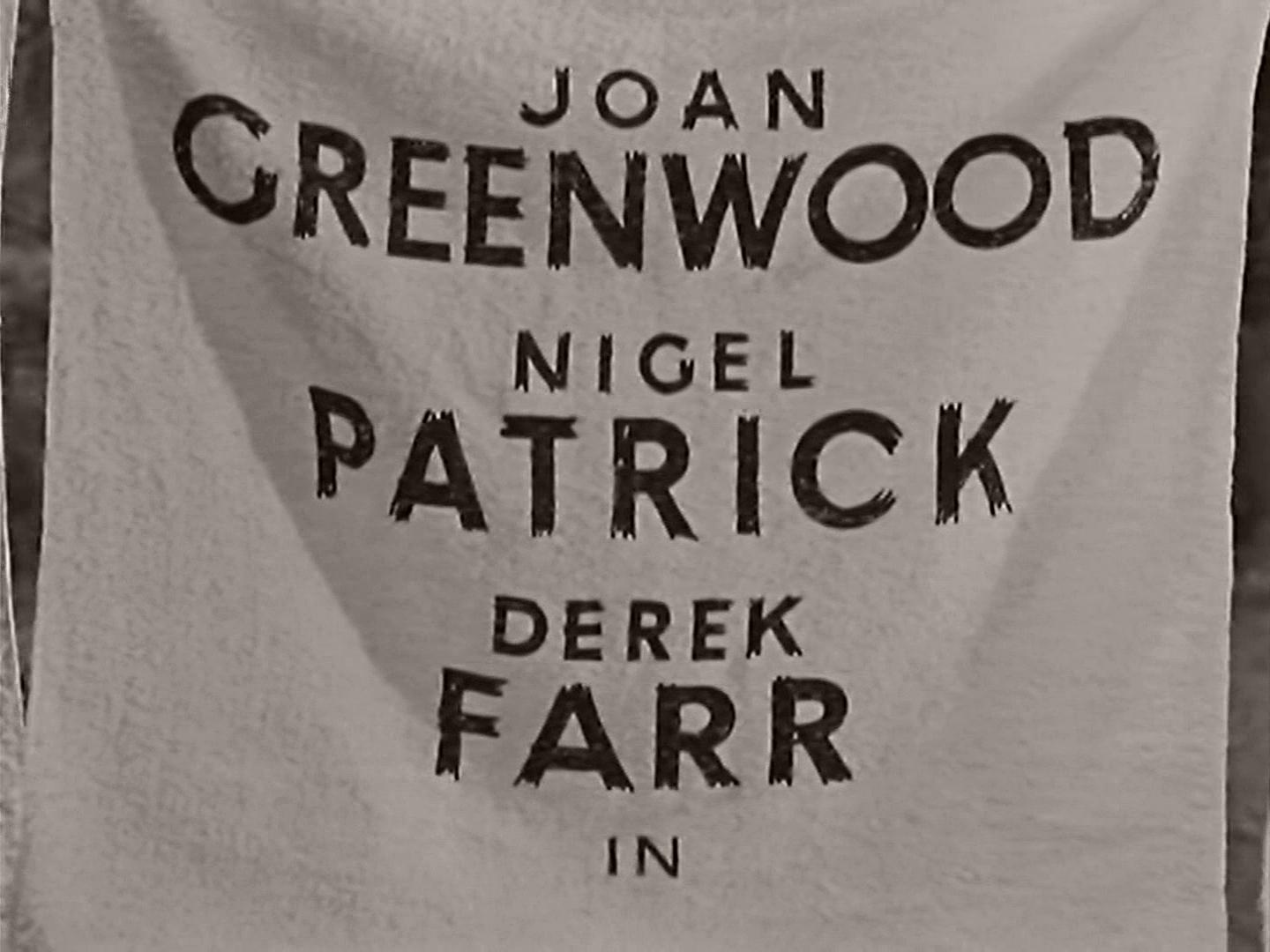 Main title from Young Wives’ Tale (1951) (2). Joan Greenwood, Nigel Patrick, Derek Farr in