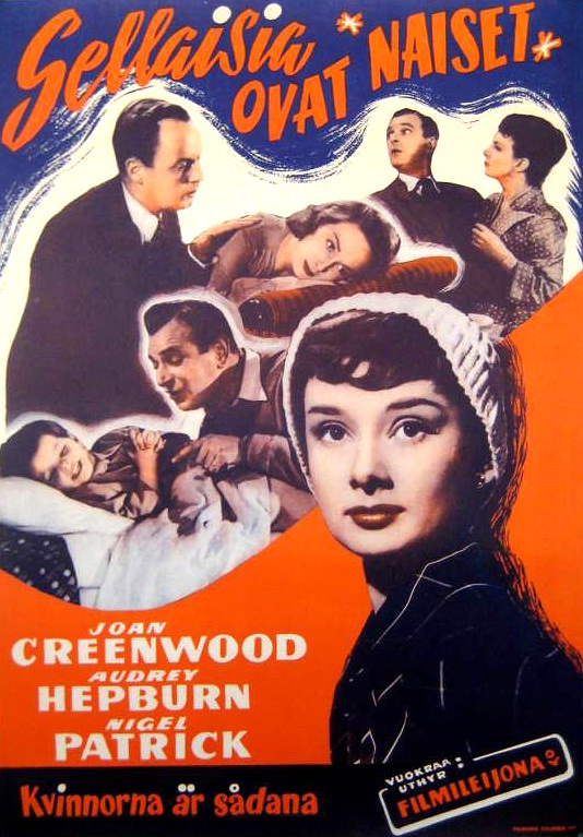 Audrey Hepburn (as Eve Lester) in a poster for Young Wives’ Tale (1951) (3)
